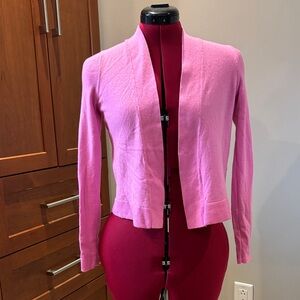 Pristine 🌷 Banana Republic Bubblegum Pink Open Wool Cardigan Sz S